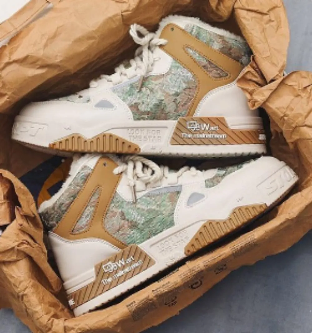 𝐌𝐞𝐧'𝐬 𝐒𝐤𝐚𝐭𝐞𝐛𝐨𝐚𝐫𝐝 High-Top 𝐒𝐡𝐨𝐞𝐬 𝐰𝐢𝐭𝐡 𝐀𝐧𝐭𝐢-𝐒𝐥𝐢𝐩 𝐓𝐞𝐜𝐡𝐧𝐨𝐥𝐨𝐠𝐲 - Comfortable and Canvas for Street Style and Skateboarding - Fashion Trendy Design
