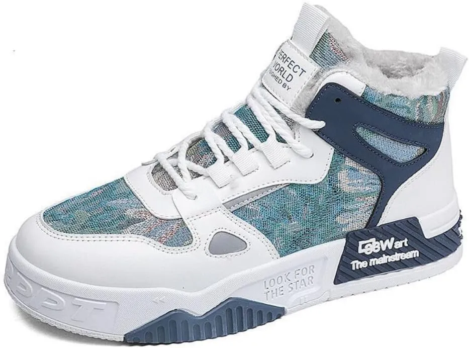 𝐌𝐞𝐧'𝐬 𝐒𝐤𝐚𝐭𝐞𝐛𝐨𝐚𝐫𝐝 High-Top 𝐒𝐡𝐨𝐞𝐬 𝐰𝐢𝐭𝐡 𝐀𝐧𝐭𝐢-𝐒𝐥𝐢𝐩 𝐓𝐞𝐜𝐡𝐧𝐨𝐥𝐨𝐠𝐲 - Comfortable and Canvas for Street Style and Skateboarding - Fashion Trendy Design