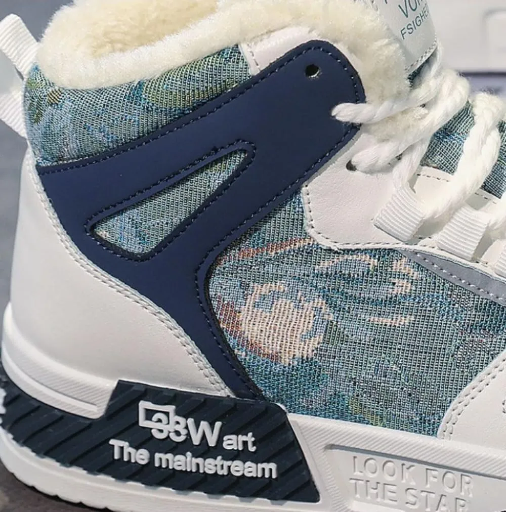 𝐌𝐞𝐧'𝐬 𝐒𝐤𝐚𝐭𝐞𝐛𝐨𝐚𝐫𝐝 High-Top 𝐒𝐡𝐨𝐞𝐬 𝐰𝐢𝐭𝐡 𝐀𝐧𝐭𝐢-𝐒𝐥𝐢𝐩 𝐓𝐞𝐜𝐡𝐧𝐨𝐥𝐨𝐠𝐲 - Comfortable and Canvas for Street Style and Skateboarding - Fashion Trendy Design