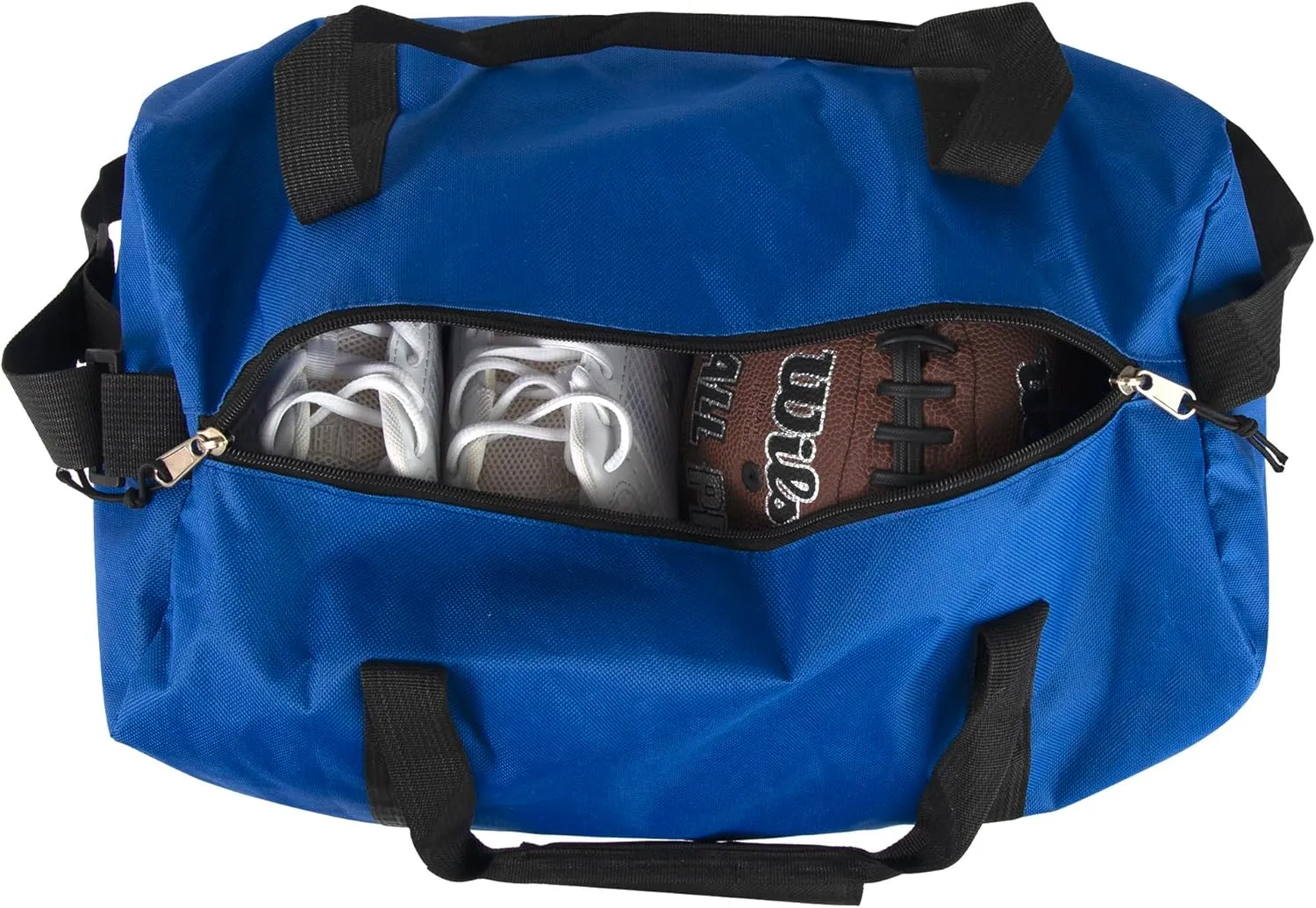 24 Pack Bulk Duffle Bags Wholesale by the Case for Homeless, Sports Teams, and Duffle Bags for Foster Kids (All Blue Pack)
