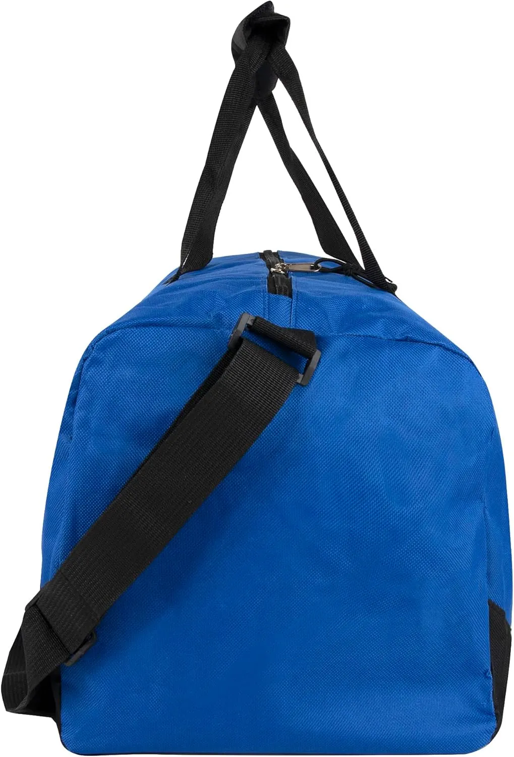 24 Pack Bulk Duffle Bags Wholesale by the Case for Homeless, Sports Teams, and Duffle Bags for Foster Kids (All Blue Pack)