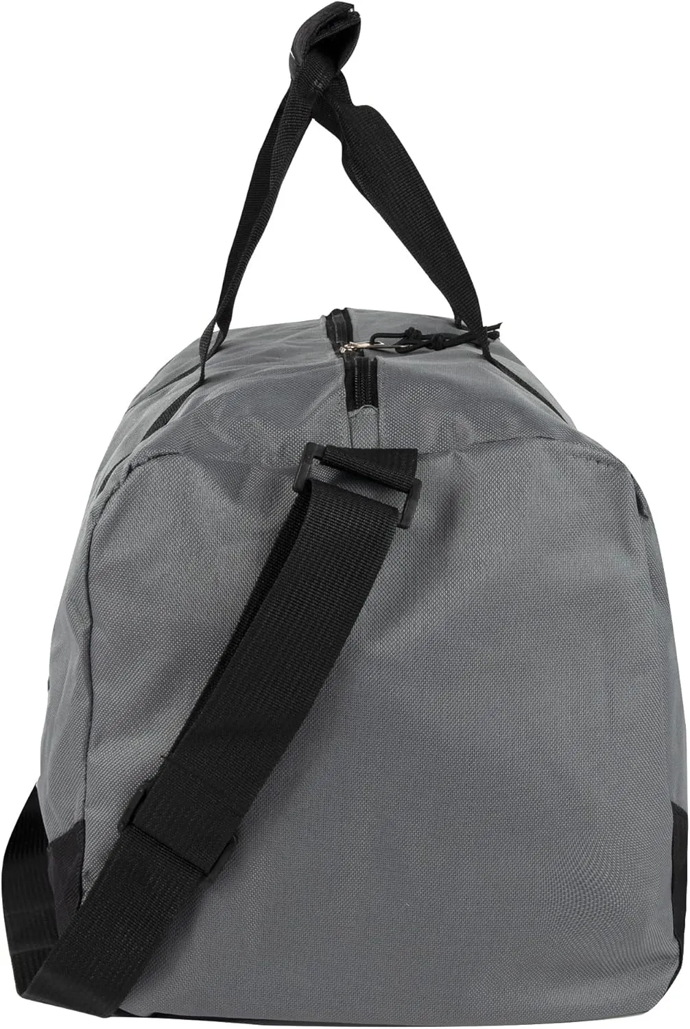 24 Pack Bulk Duffle Bags Wholesale by the Case for Homeless, Sports Teams, and Duffle Bags for Foster Kids (All Grey Pack)