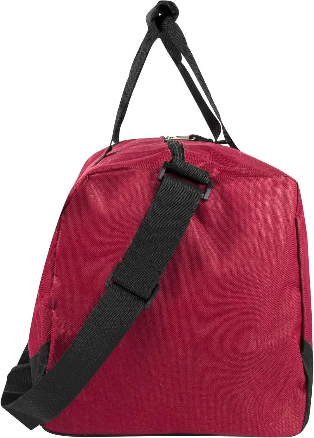 24 Pack Bulk Duffle Bags Wholesale by the Case for Homeless, Sports Teams, and Duffle Bags for Foster Kids (All Red Pack)