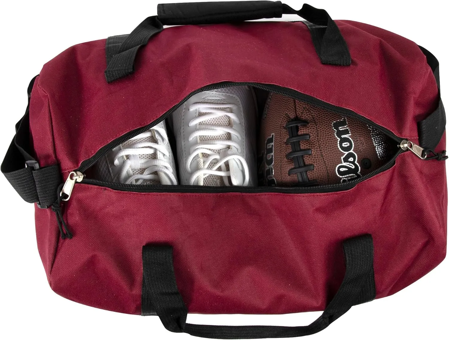 24 Pack Bulk Duffle Bags Wholesale by the Case for Homeless, Sports Teams, and Duffle Bags for Foster Kids (All Red Pack)