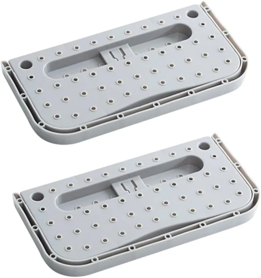 2Pcs Foldable Wall Mounted Shoes Rack Hangers Sticky Shoe Storage Organizer for Neat Home Entryway and Slipper Areas Grey