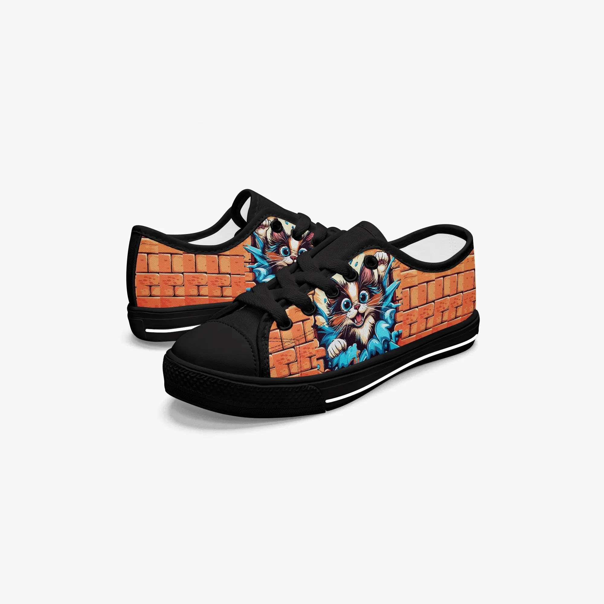 421.Kid’s Low-Top Canvas Shoes-Black