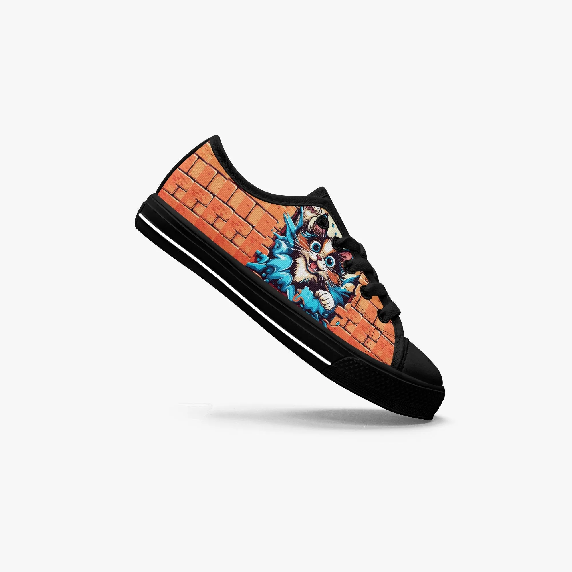 421.Kid’s Low-Top Canvas Shoes-Black
