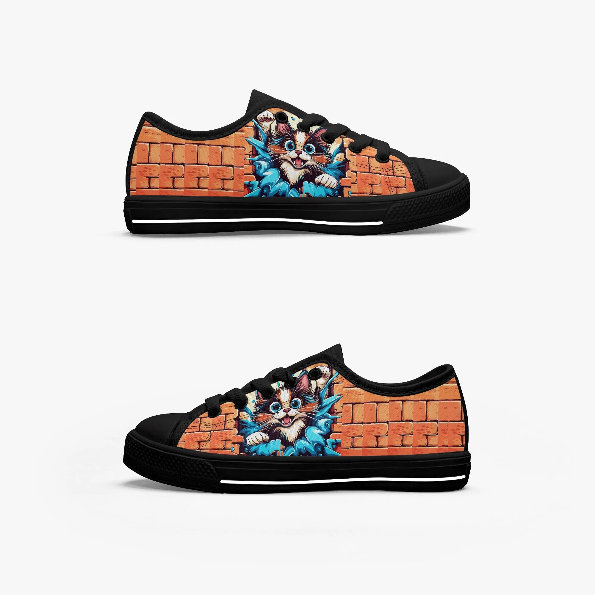 421.Kid’s Low-Top Canvas Shoes-Black