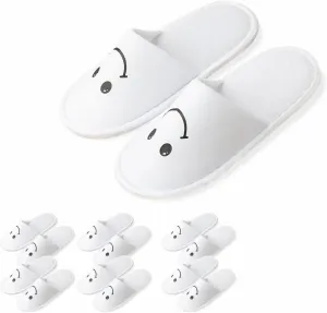 6 Pairs of Spa Slippers for Kids Hotel Slippers Disposable Outdoor Travel House Boys Girls Slippers Non-slip Soles for Children 4-10 Years Old
