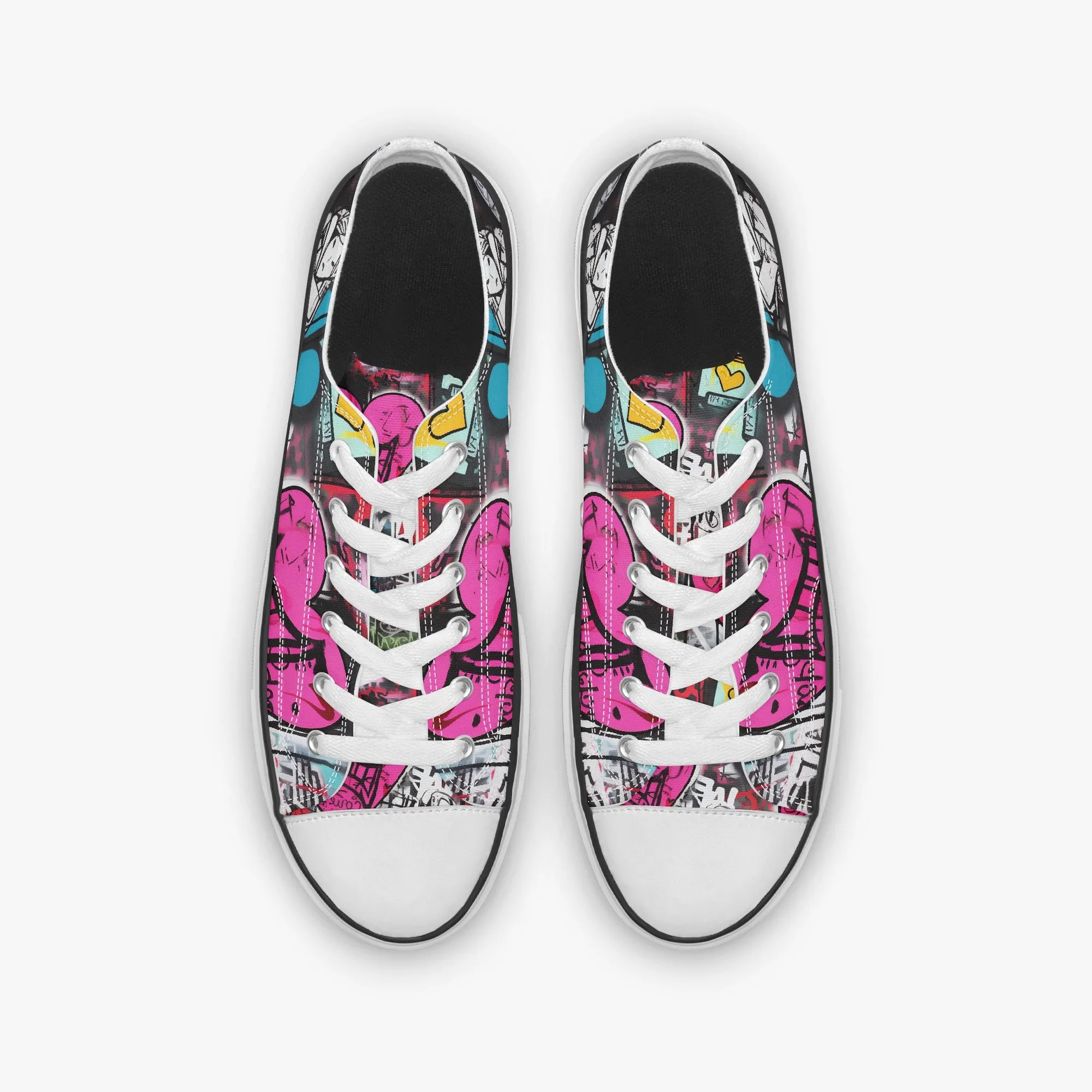 627. Low Canvas Shoes-White sole