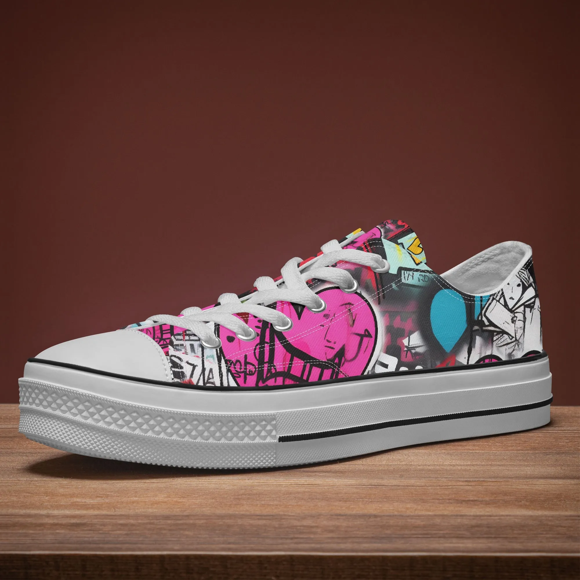 627. Low Canvas Shoes-White sole