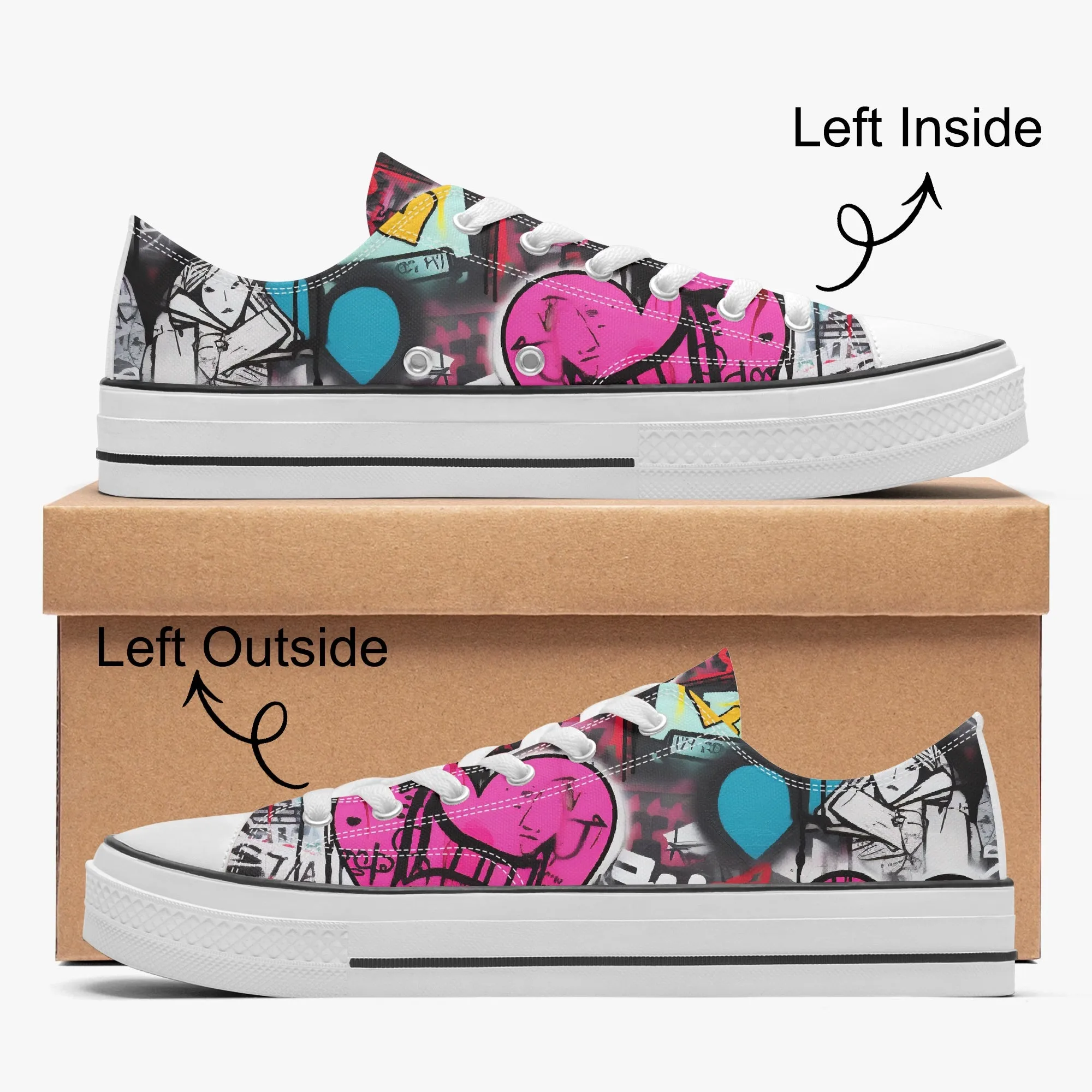 627. Low Canvas Shoes-White sole