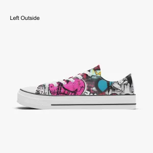 627. Low Canvas Shoes-White sole