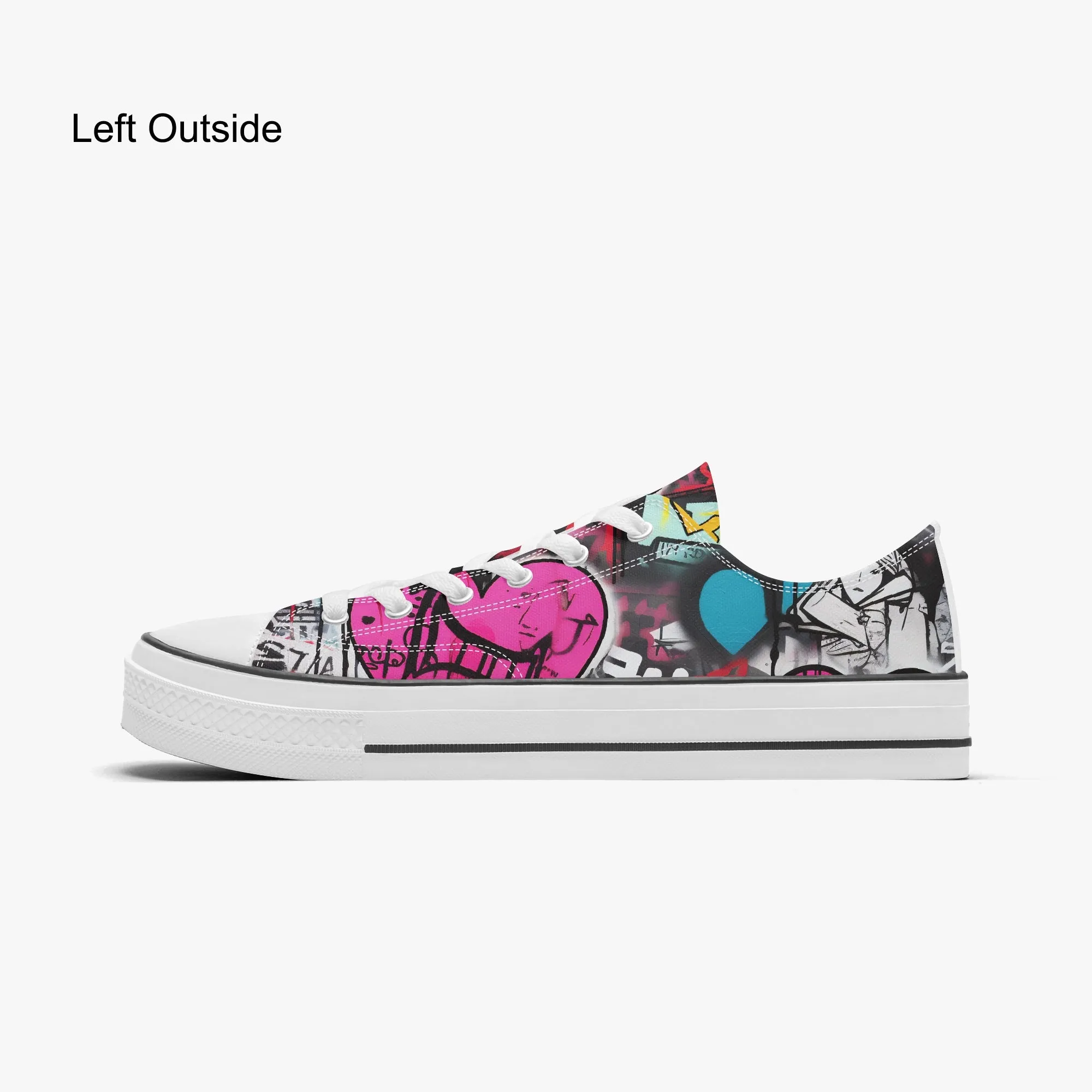 627. Low Canvas Shoes-White sole