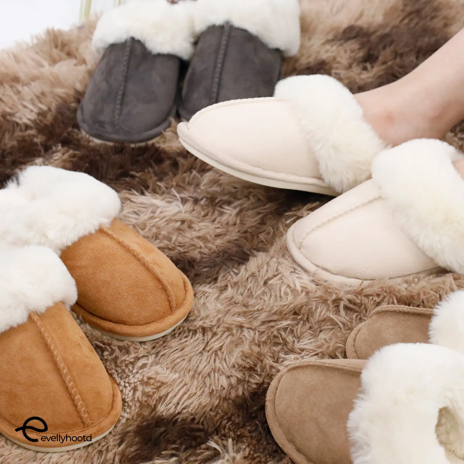 8666 Comfort Fluffy Home Slippers