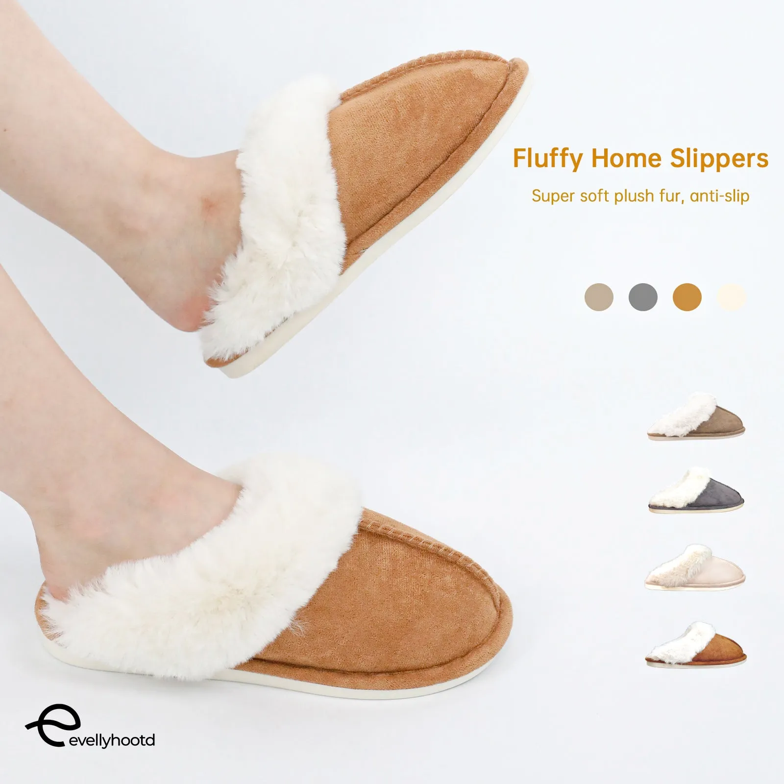 8666 Comfort Fluffy Home Slippers