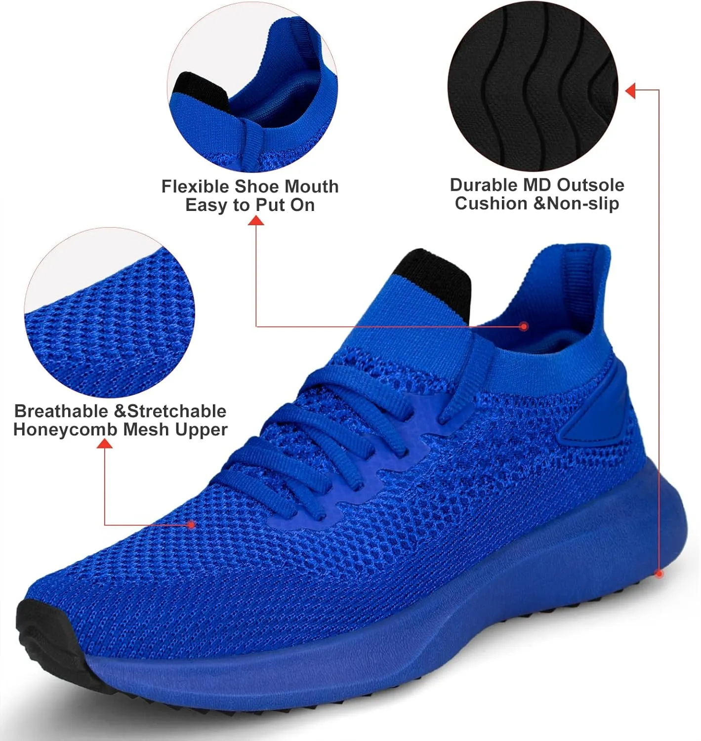 Abboos Running Shoes Womens Non Slip Gym Workout Shoes Lightweight Breathable Tennis Shoes Mesh Walking Sneakers