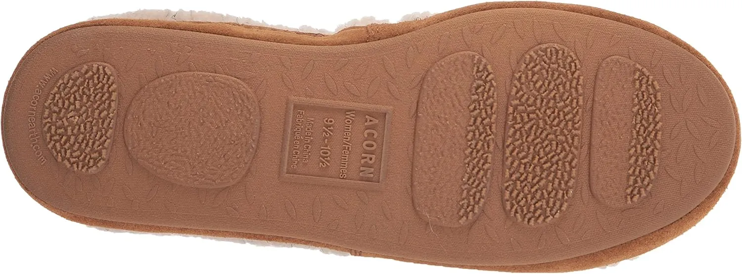 Acorn Women’s Moc Slippers with Comfortable Cloud-Like Feel, Soft and Cozy Uppers and Non-Slip Sole