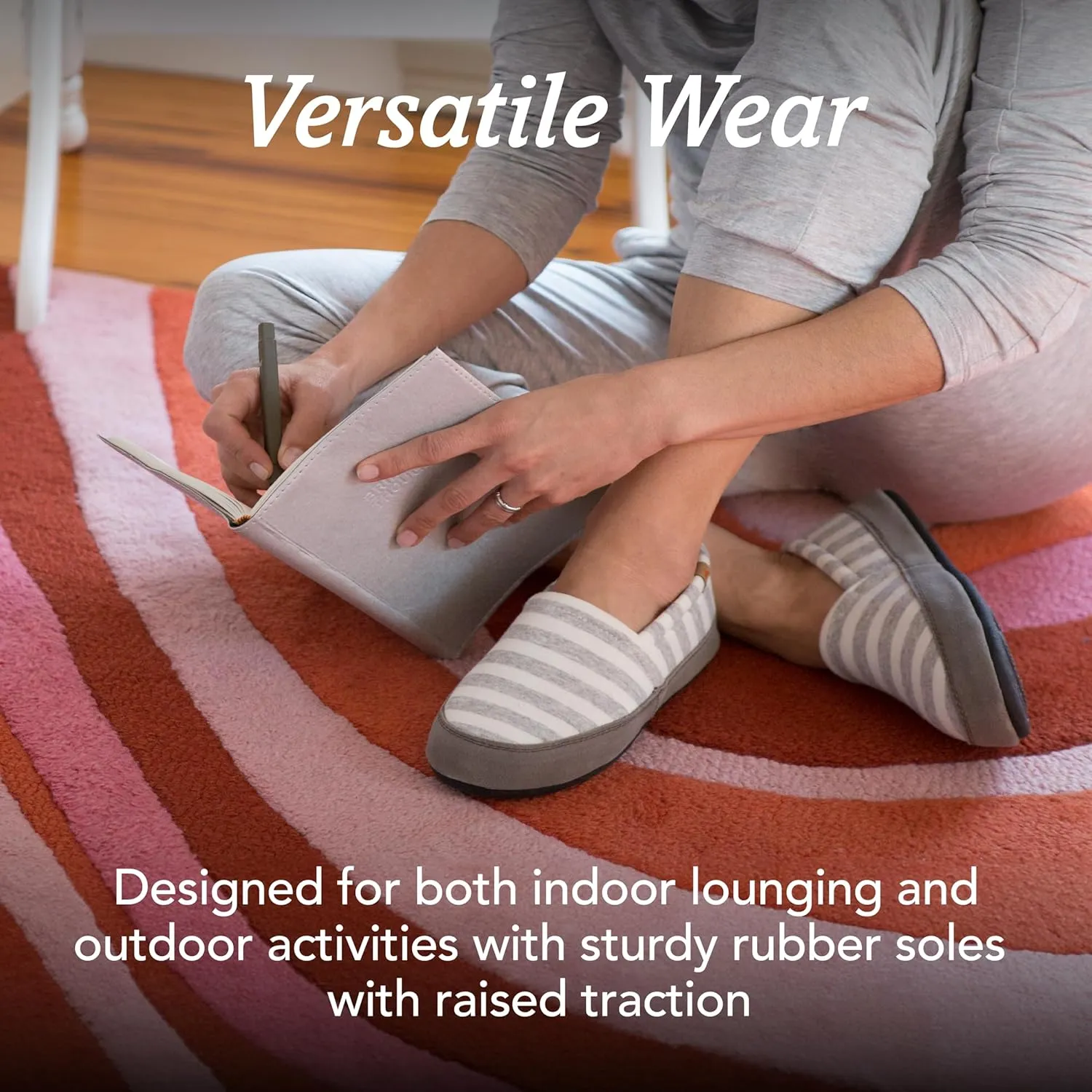 Acorn Women’s Moc Slippers with Comfortable Cloud-Like Feel, Soft and Cozy Uppers and Non-Slip Sole