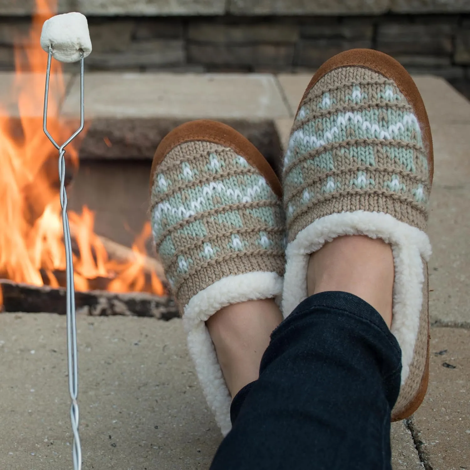 Acorn Women’s Moc Slippers with Comfortable Cloud-Like Feel, Soft and Cozy Uppers and Non-Slip Sole