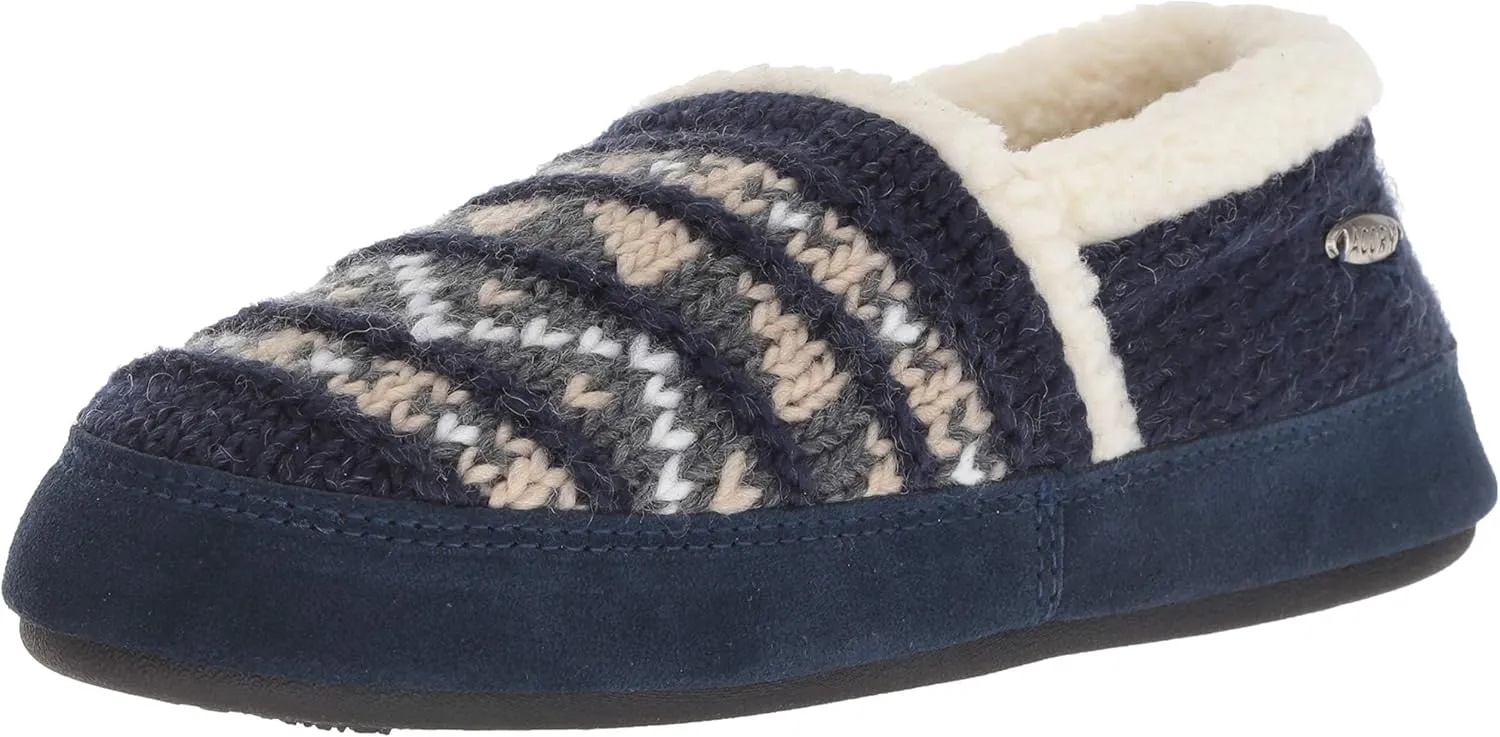 Acorn Women’s Moc Slippers with Comfortable Cloud-Like Feel, Soft and Cozy Uppers and Non-Slip Sole