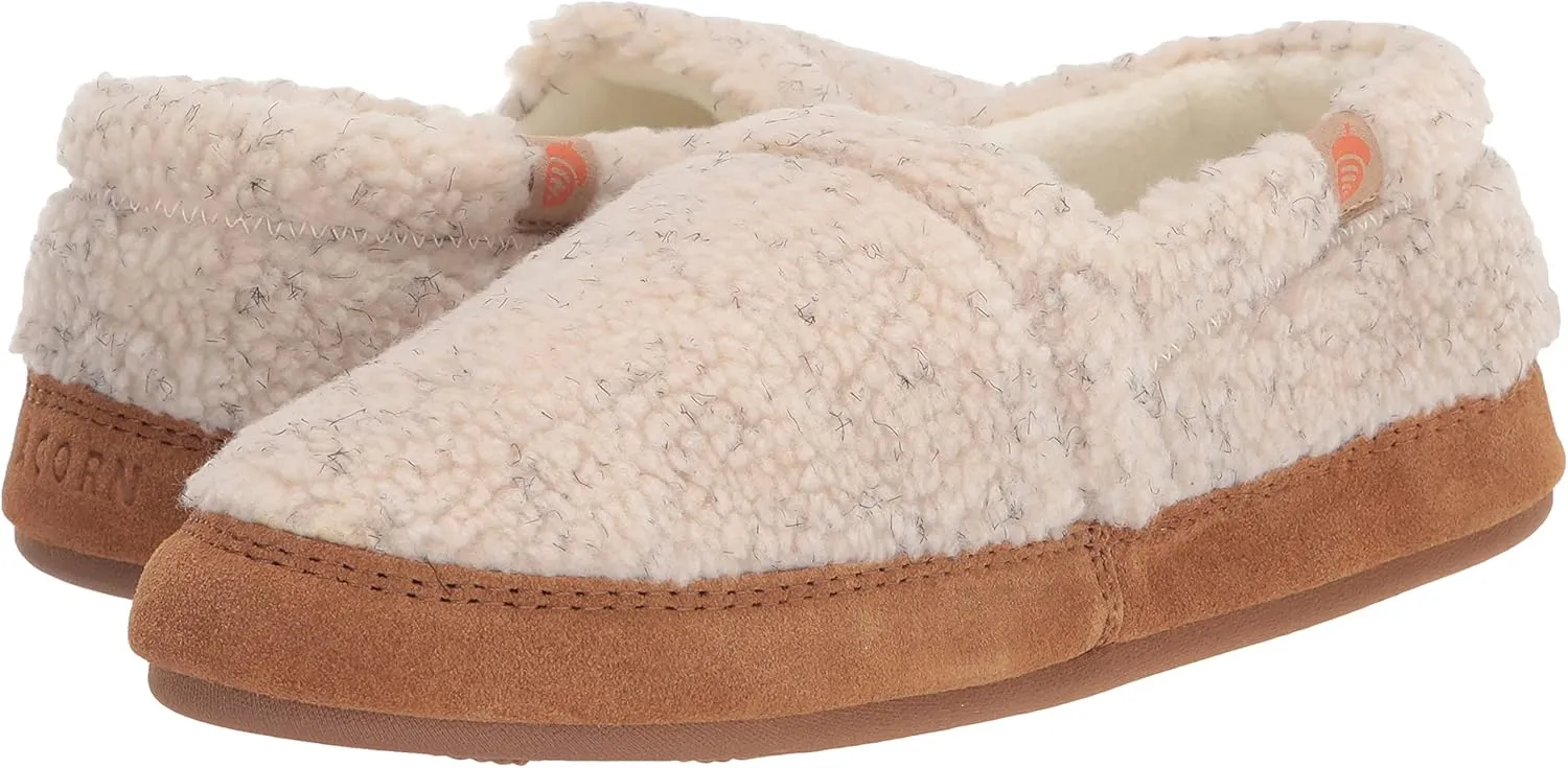 Acorn Women’s Moc Slippers with Comfortable Cloud-Like Feel, Soft and Cozy Uppers and Non-Slip Sole