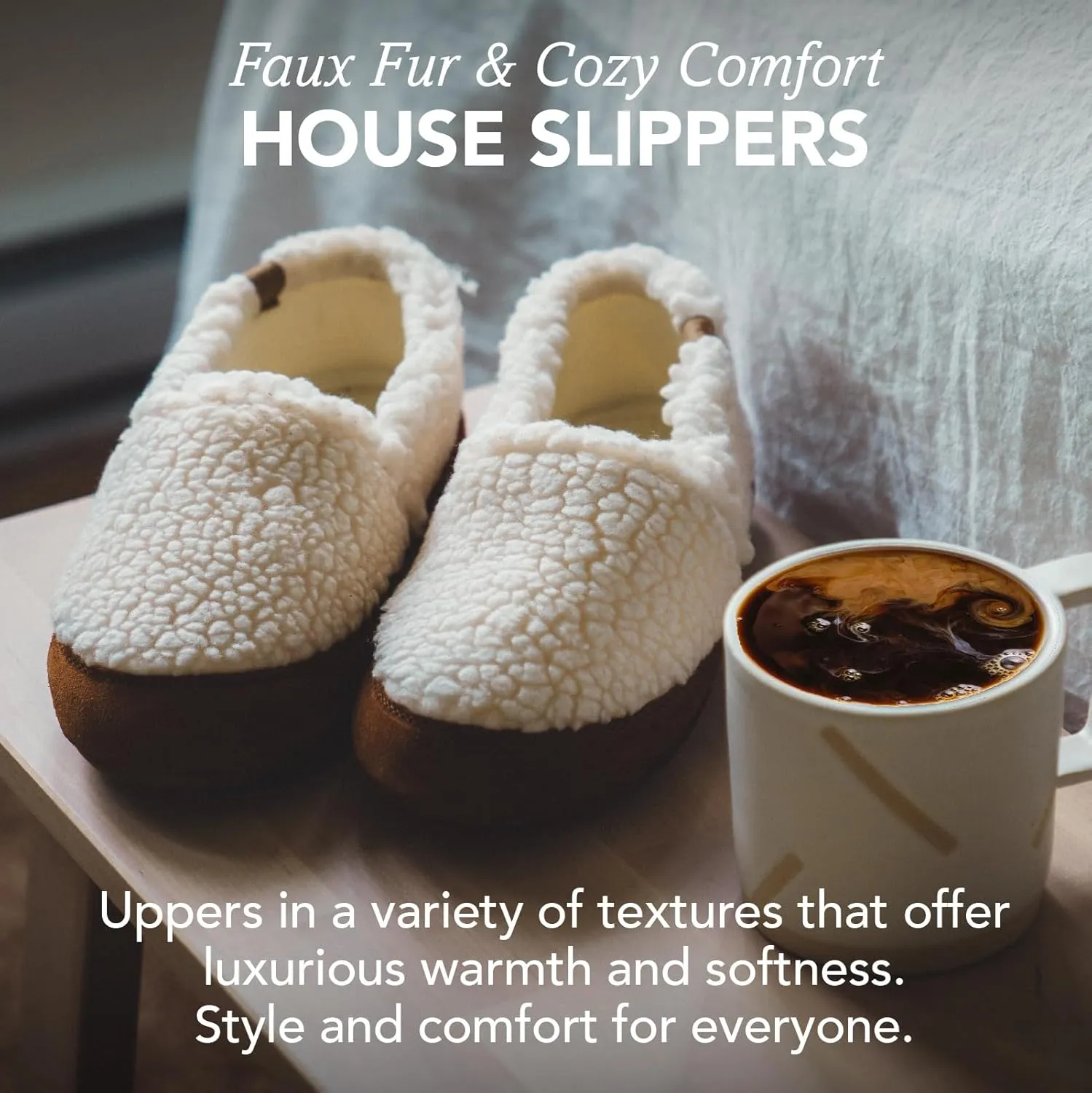 Acorn Women’s Moc Slippers with Comfortable Cloud-Like Feel, Soft and Cozy Uppers and Non-Slip Sole