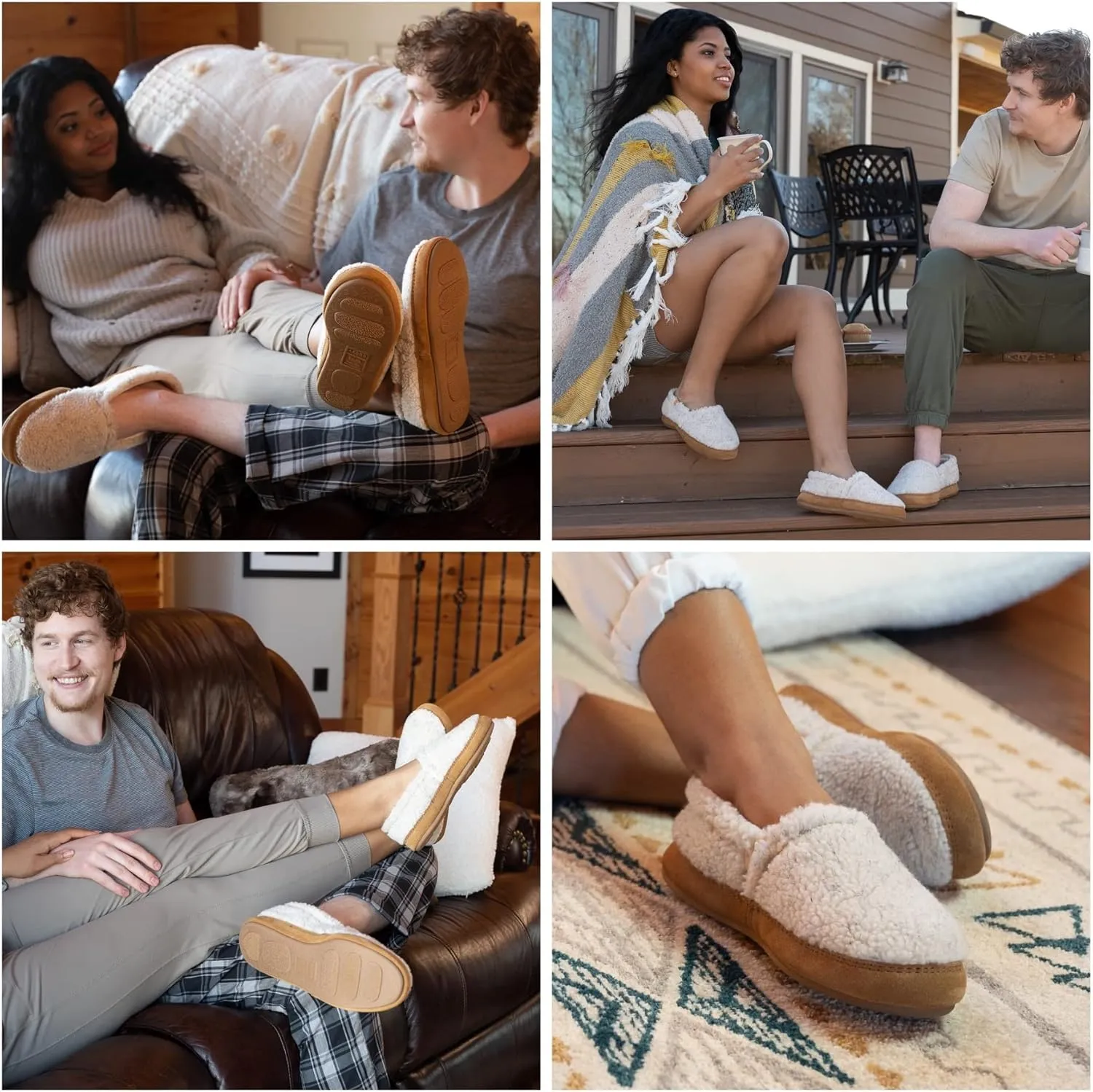 Acorn Women’s Moc Slippers with Comfortable Cloud-Like Feel, Soft and Cozy Uppers and Non-Slip Sole