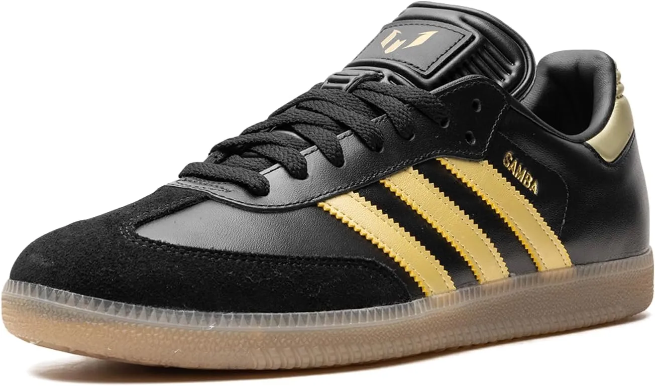 adidas Samba Messi Men's Indoor Soccer Shoes - Limited Edition with Soft Leather Upper and Rubber Outsole