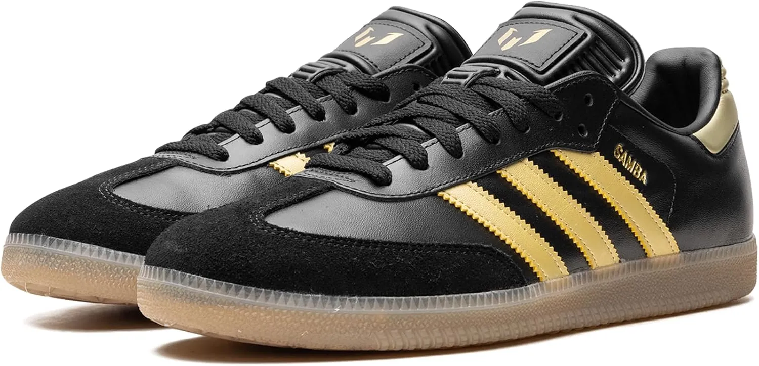 adidas Samba Messi Men's Indoor Soccer Shoes - Limited Edition with Soft Leather Upper and Rubber Outsole