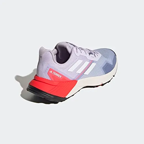adidas Women's Terrex Soulstride Trail Running Shoes, Violet Tone/Crystal White/Solar Red, 10