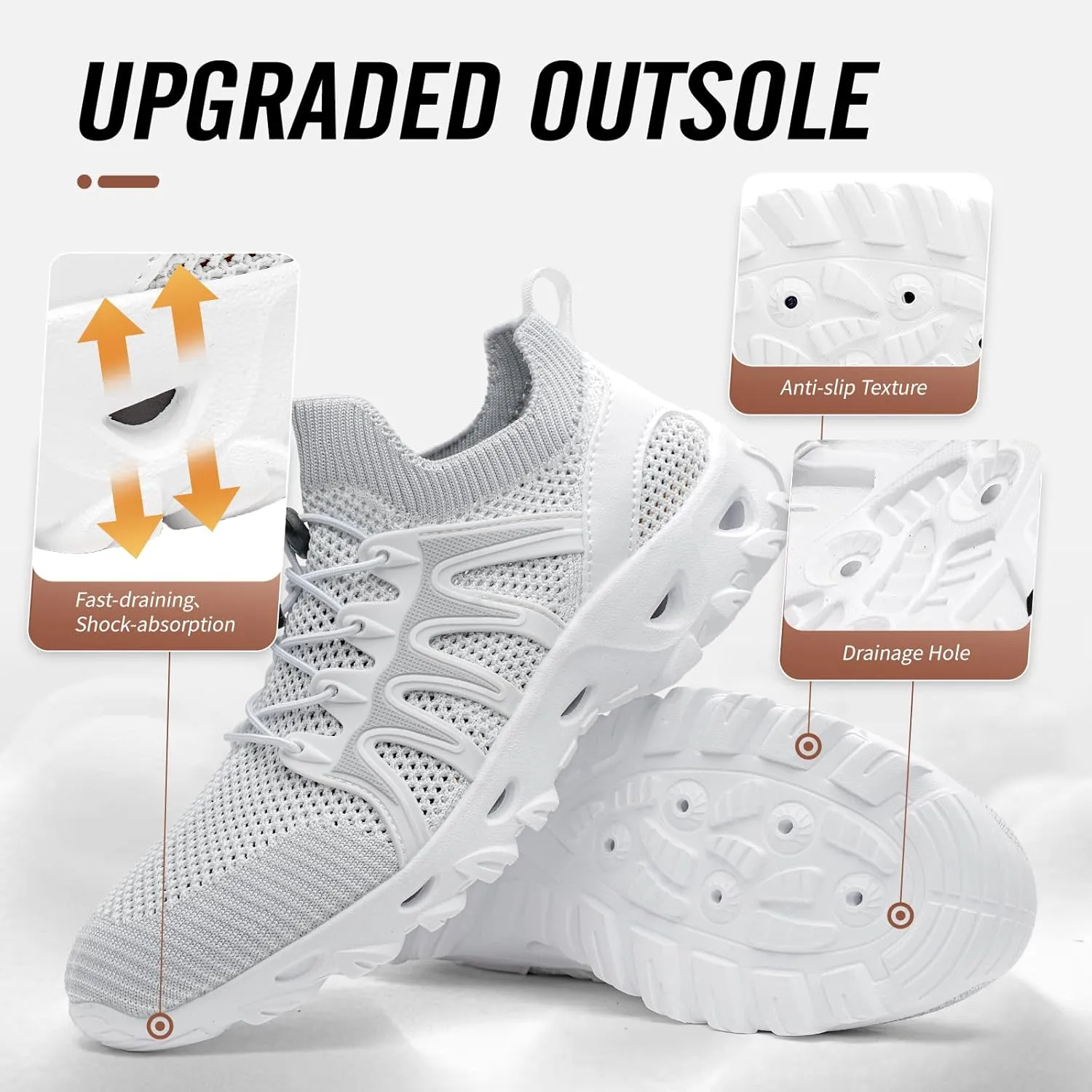 Alibress Water Shoes for Women Men Quick-Dry Aqua Shoes Men's Hiking Water Shoes Women's Beach Shoes Lightweight Water Sports Shoes for Swimming Fishing Kayaking