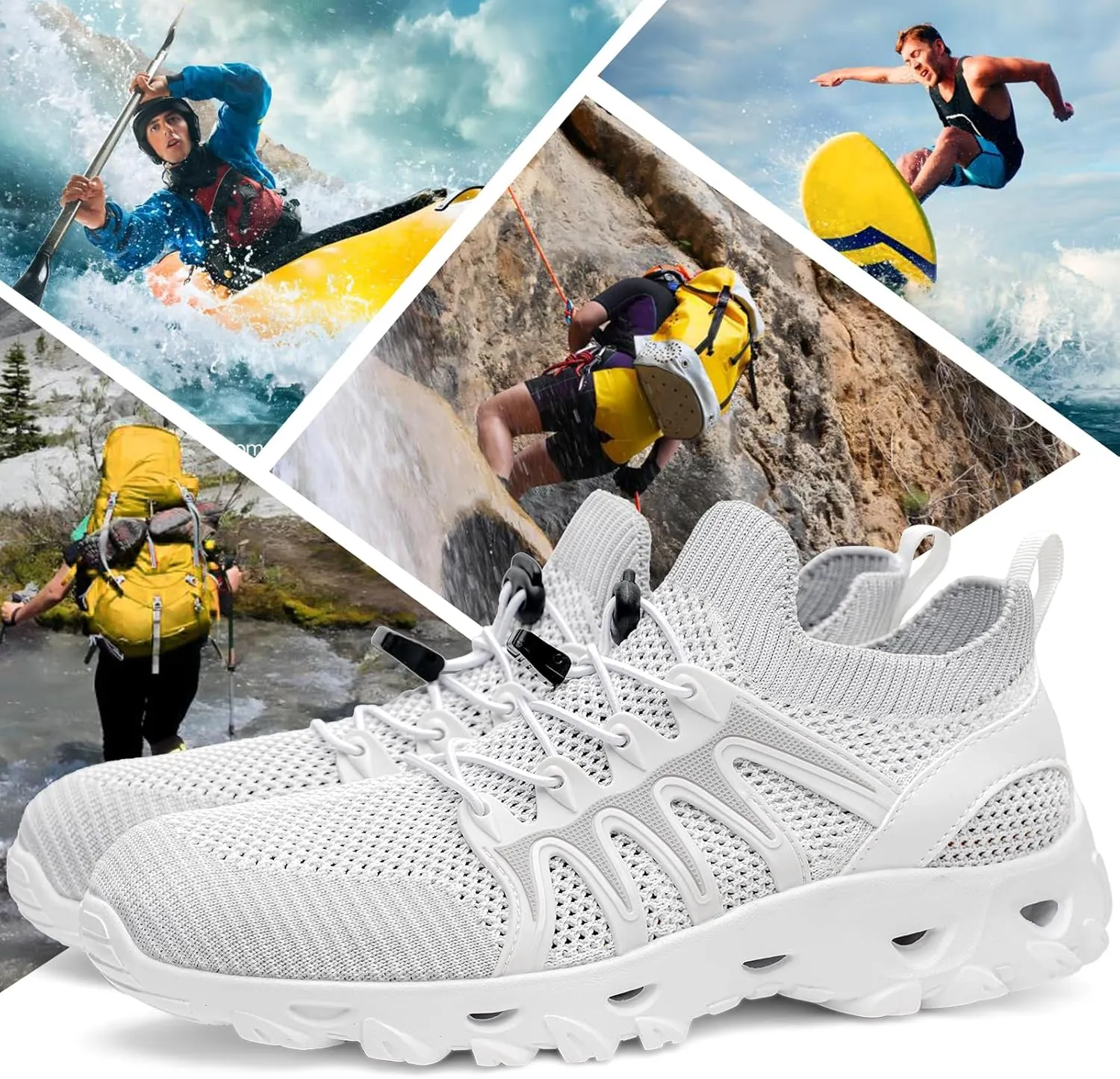 Alibress Water Shoes for Women Men Quick-Dry Aqua Shoes Men's Hiking Water Shoes Women's Beach Shoes Lightweight Water Sports Shoes for Swimming Fishing Kayaking