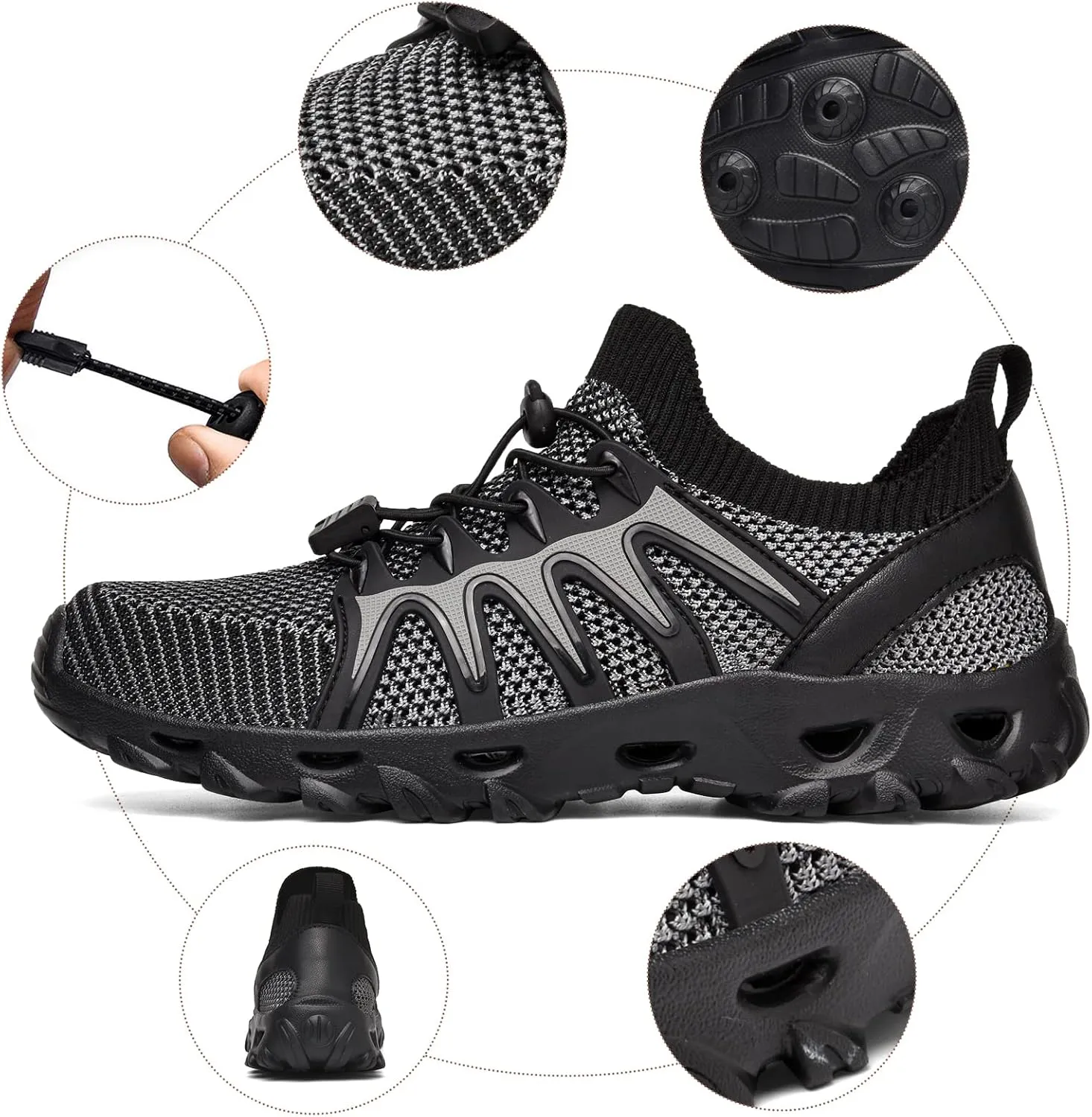 Alibress Water Shoes for Women Men Quick-Dry Aqua Shoes Men's Hiking Water Shoes Women's Beach Shoes Lightweight Water Sports Shoes for Swimming Fishing Kayaking