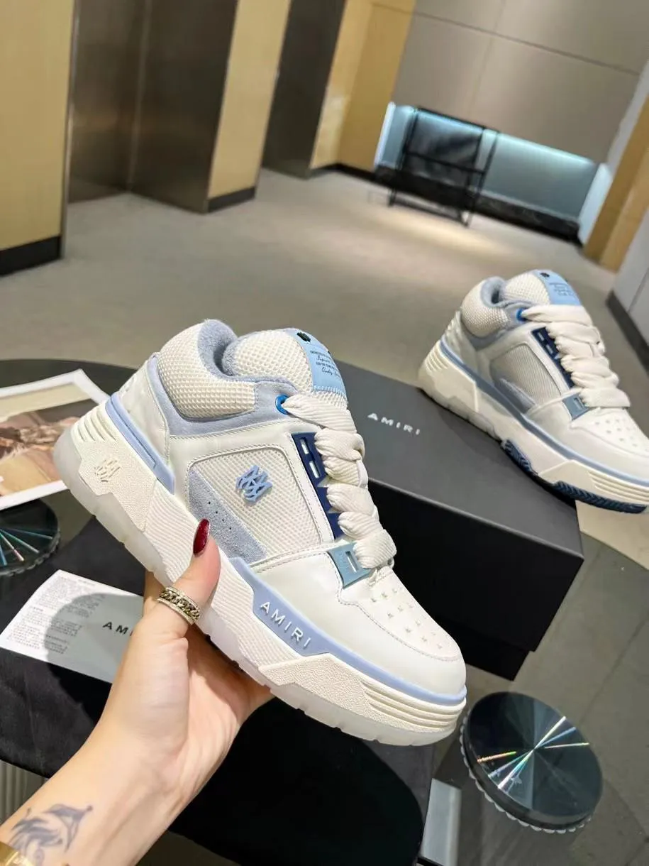 AMIRI || MA-1 IN WHITE AND BLUE SNEAKER