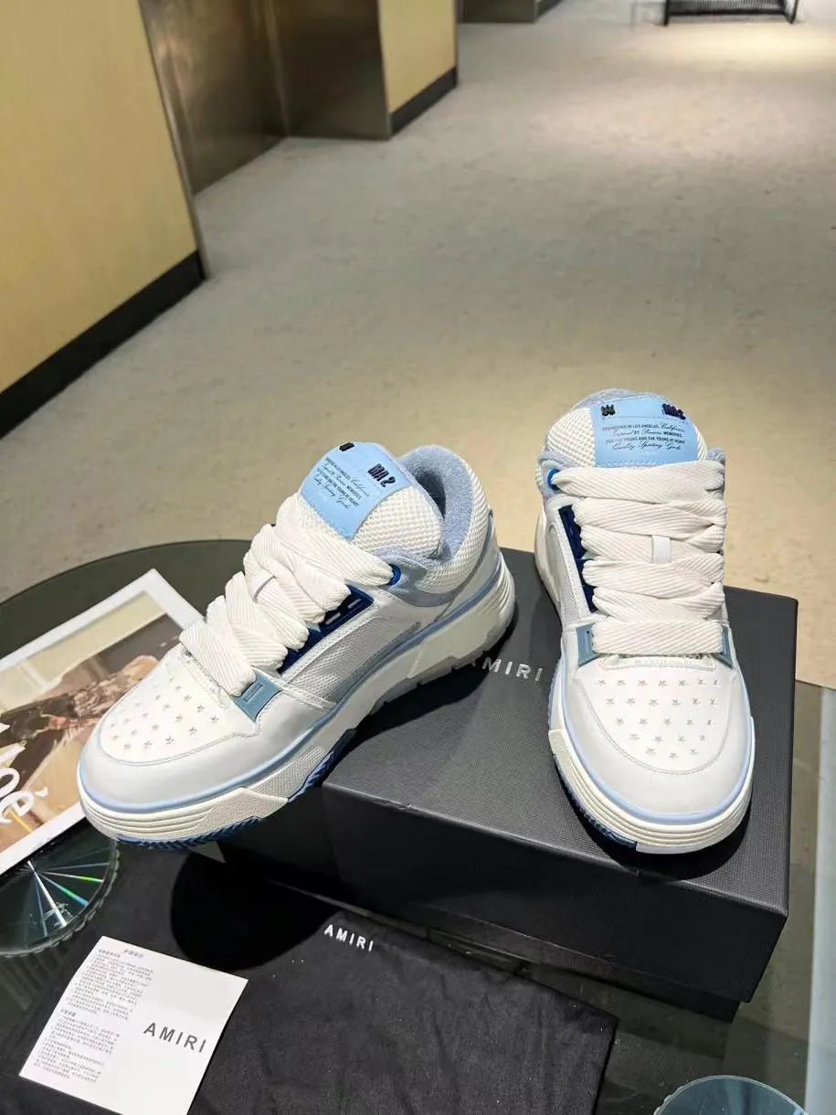 AMIRI || MA-1 IN WHITE AND BLUE SNEAKER