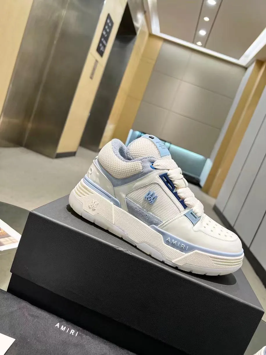 AMIRI || MA-1 IN WHITE AND BLUE SNEAKER
