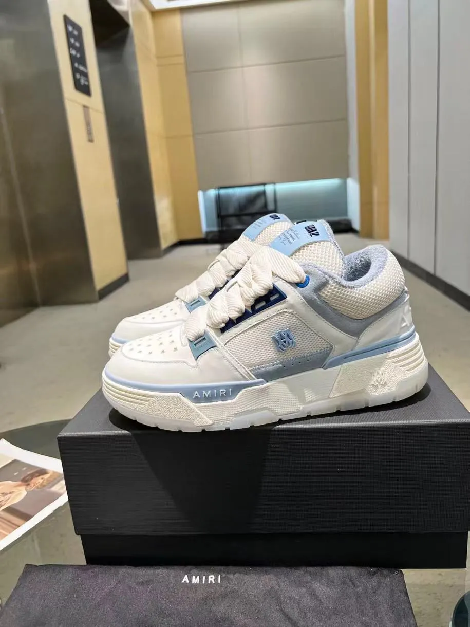 AMIRI || MA-1 IN WHITE AND BLUE SNEAKER