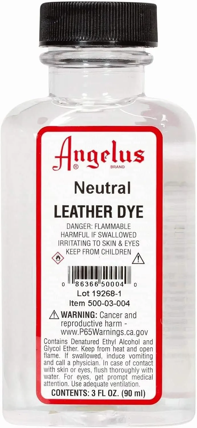 Angelus Leather Dye, 3 oz, Neutral