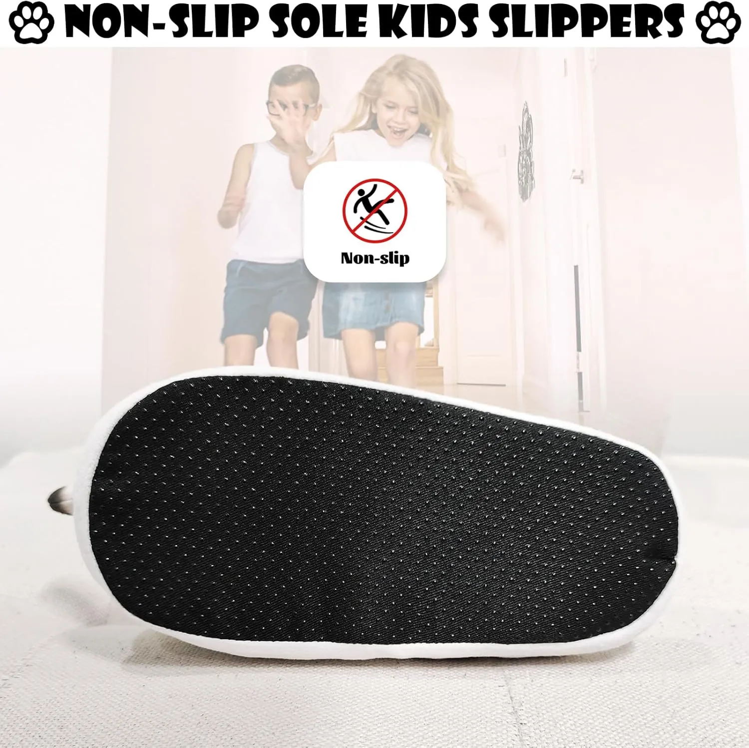Animal Cute Slippers for Girls,Cat Slippers for Kids,Fuzzy Indoor House Slippers for Boys,Funny Birthday Cat Gifts for Cat Lovers