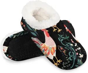 Animal Rooster Floral Soft Home Slippers for Women Lightweight Men's House Shoes Women's Slippers