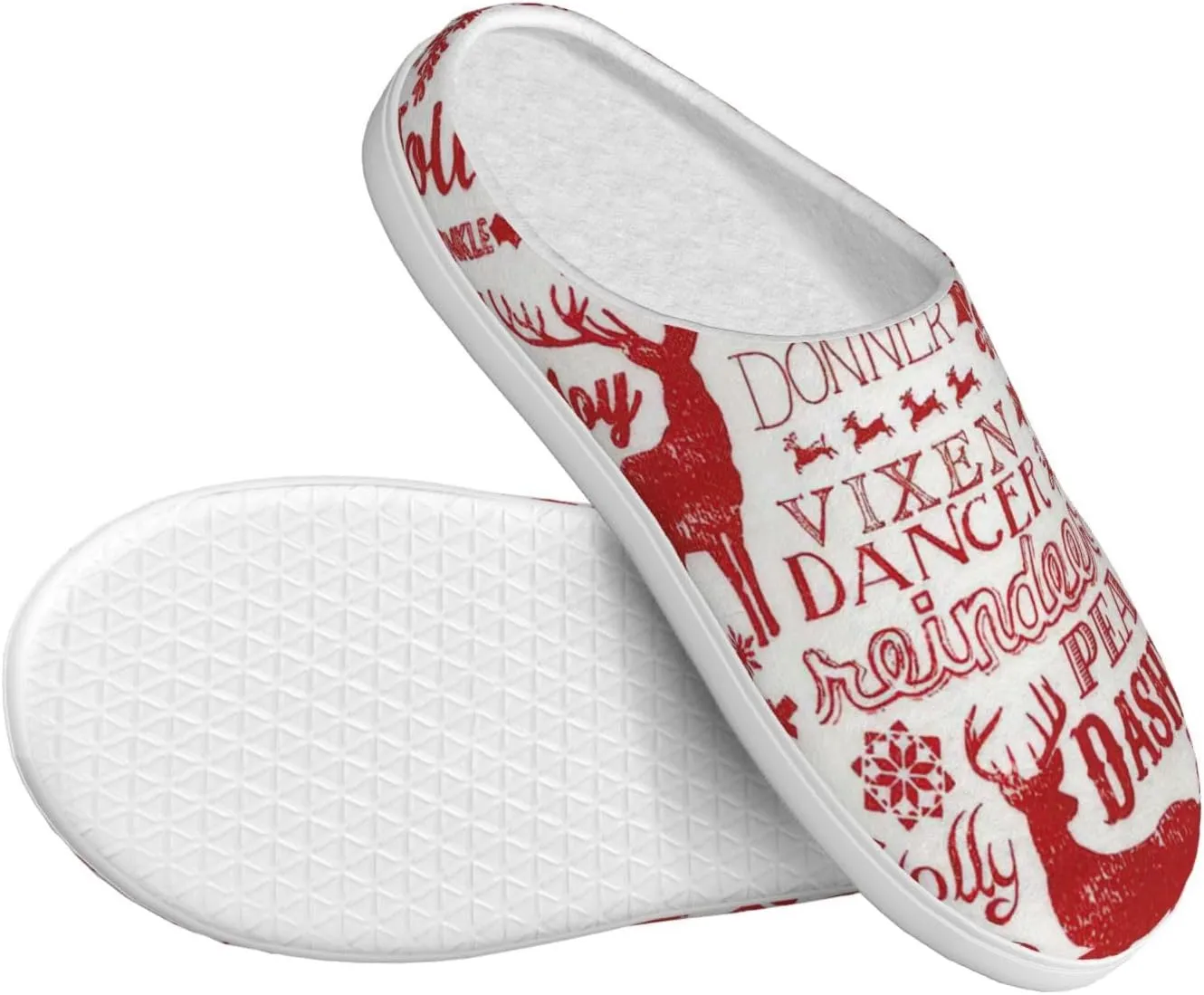 Animal Wilderness Bear Deer print Women's Soft Slippers House Shoes Comfortable Home Slippers Home Bedroom Shoes for Adults