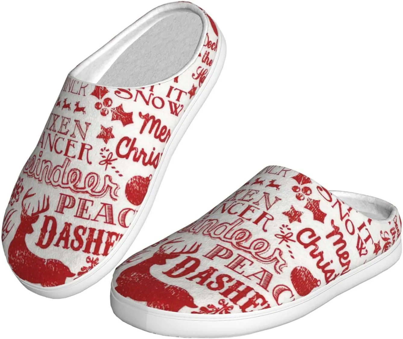 Animal Wilderness Bear Deer print Women's Soft Slippers House Shoes Comfortable Home Slippers Home Bedroom Shoes for Adults