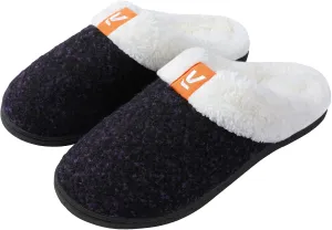 Ankis Womens Mens Slippers Memory Foam Comfort Wool-Like Plush Fleece Lined House Shoes for Indoor & Outdoor with Arch Support