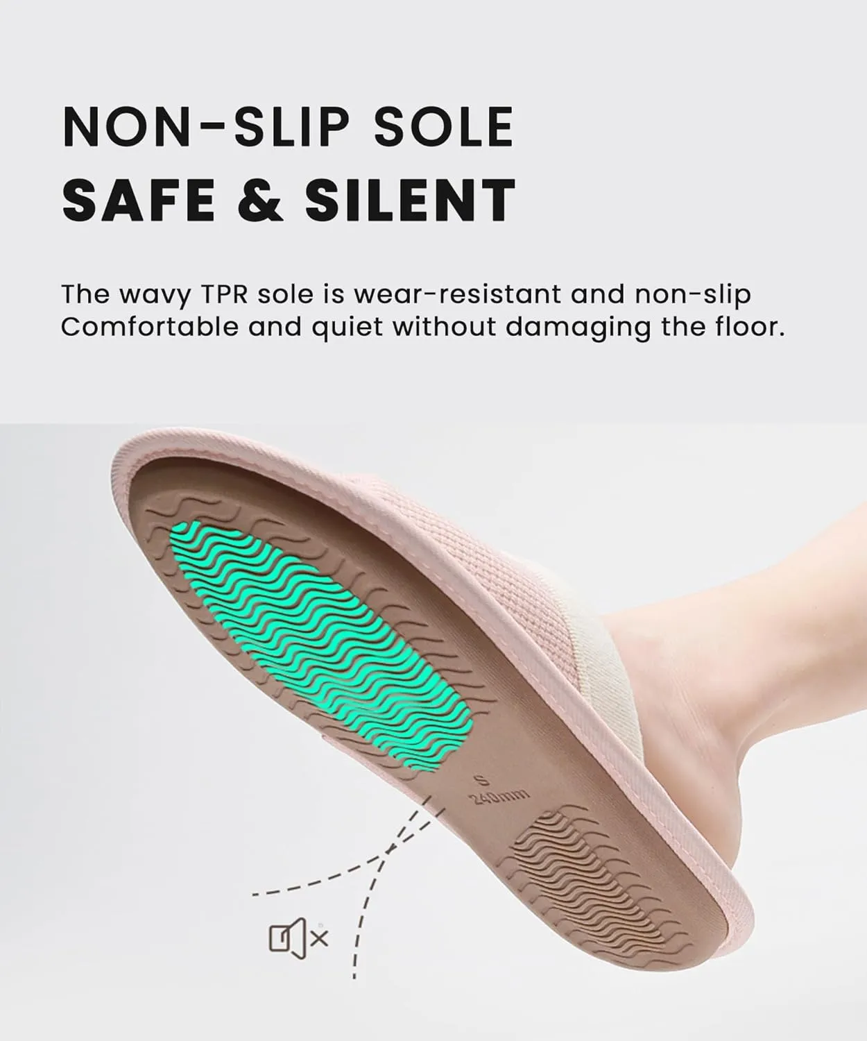 Anmerl House Slippers for Women and Men Soft Cotton Open Toe Memory Foam All Seasons Washable Home Bedroom Shoes Indoor Outdoor Slides