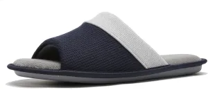 Anmerl House Slippers for Women and Men Soft Cotton Open Toe Memory Foam All Seasons Washable Home Bedroom Shoes Indoor Outdoor Slides