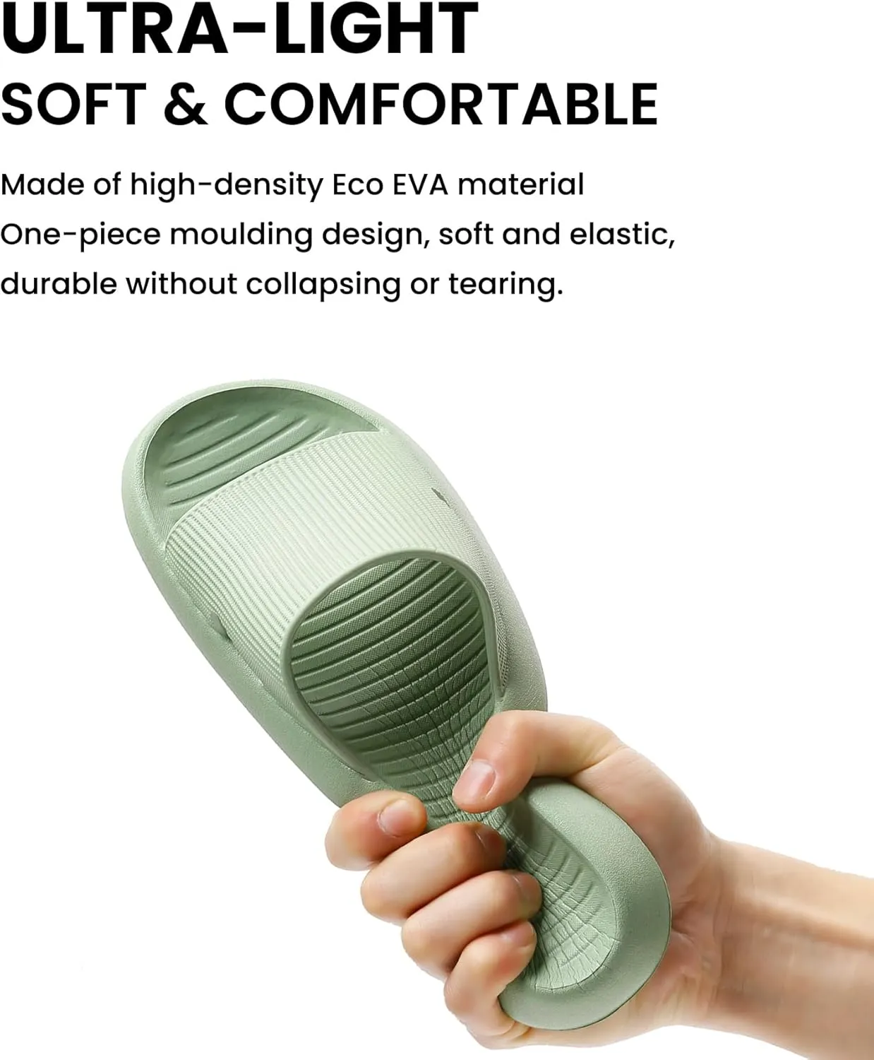 Anmerl Shower Shoes for Men and Women, Soft Comfortable House Slippers, Ultra Light Quick Drying Non Slip Bathroom Indoor Outdoor Slides Sandals