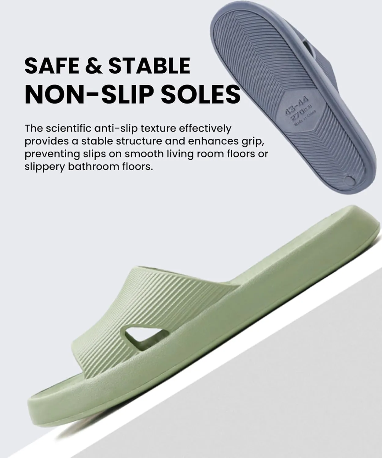 Anmerl Shower Shoes for Men and Women, Soft Comfortable House Slippers, Ultra Light Quick Drying Non Slip Bathroom Indoor Outdoor Slides Sandals