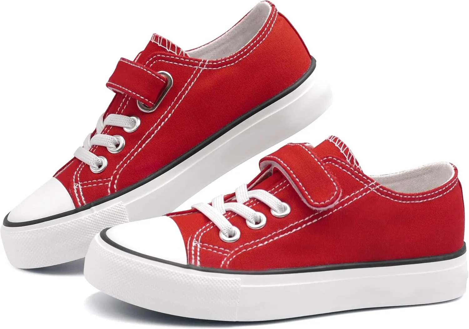 ANTLULU Boys and Girls Canvas Kid Shoes Adjustable Design Fashion Casual Sneakers