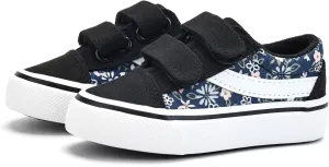 ANTLULU Boys and Girls Canvas Shoes Dual Adjustable Hook and Loop Classic Low Top Kids Sneakers